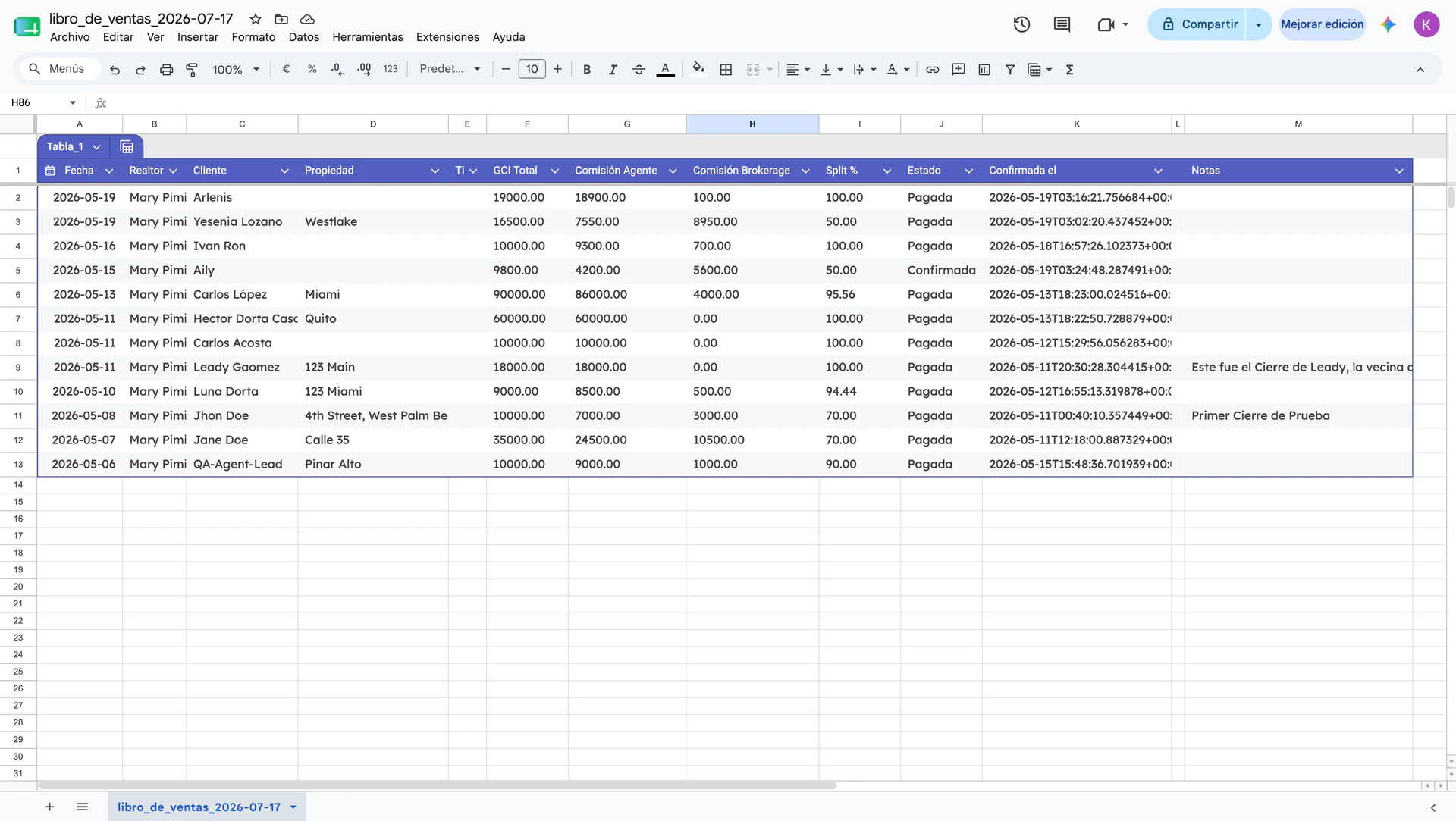 Export a contabilidad